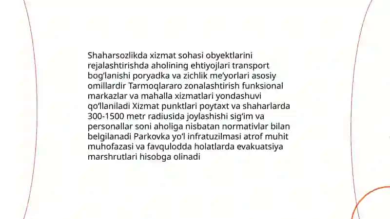 Aholiga xizmat koʻrsatish sohalarini joylashtirish 4