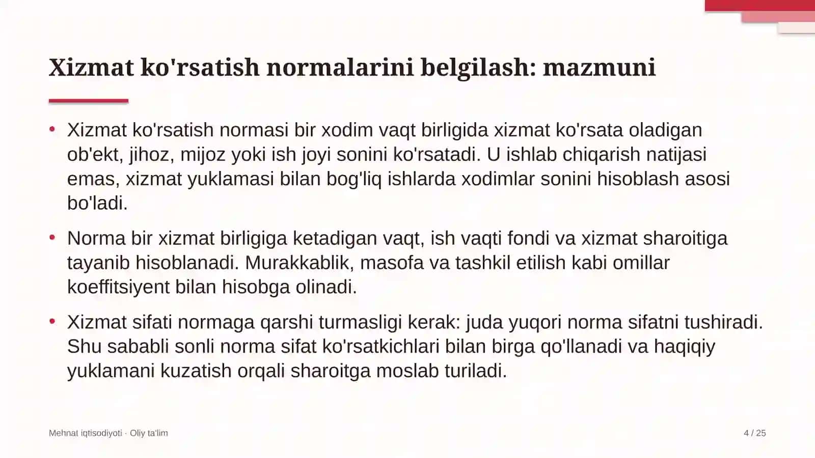 energiya saqlash tizimlarida xizmat ko'rsatish normalarini belgilash 4466 4