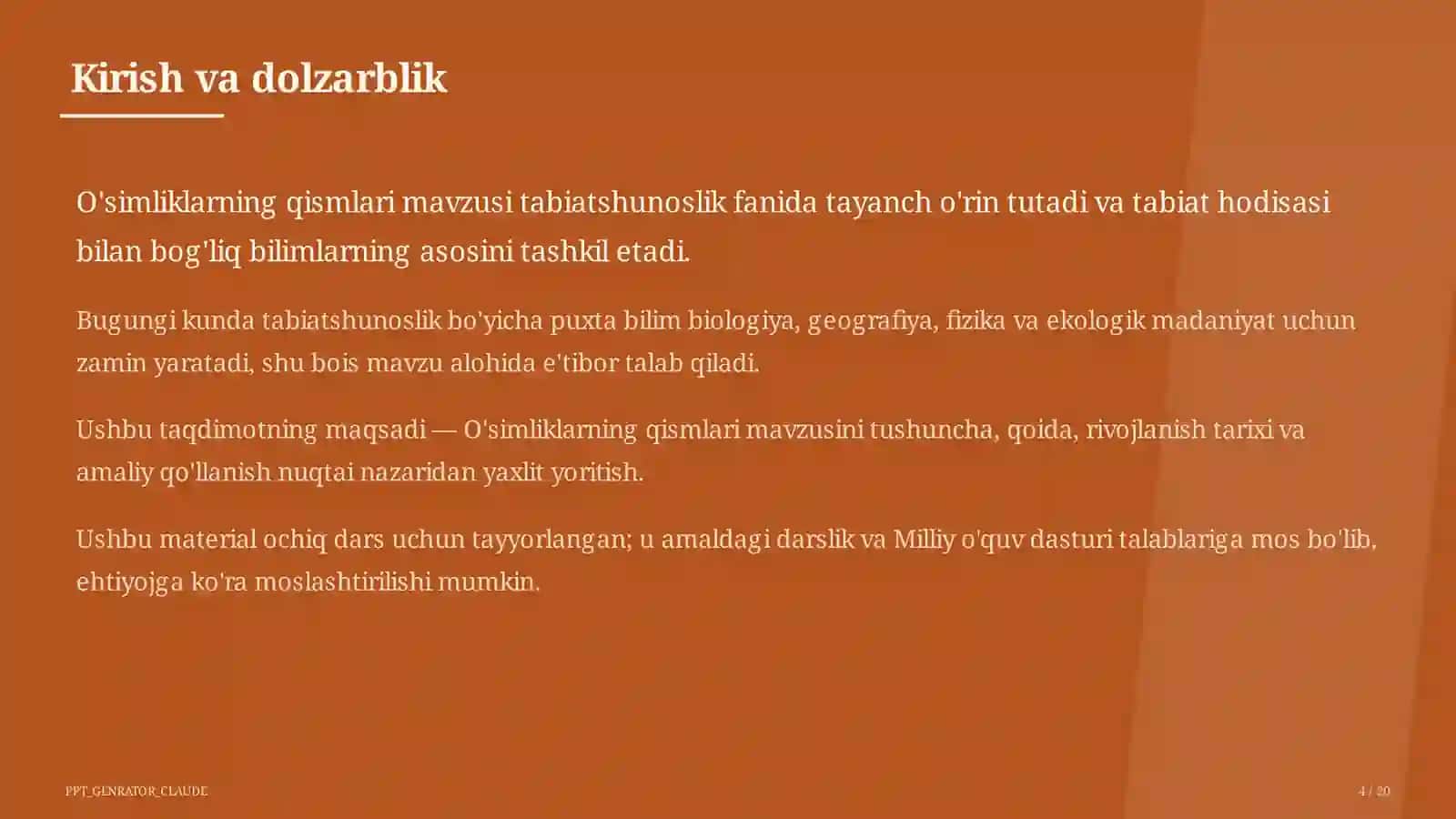 O'simliklarning qismlari (2-sinf) 4