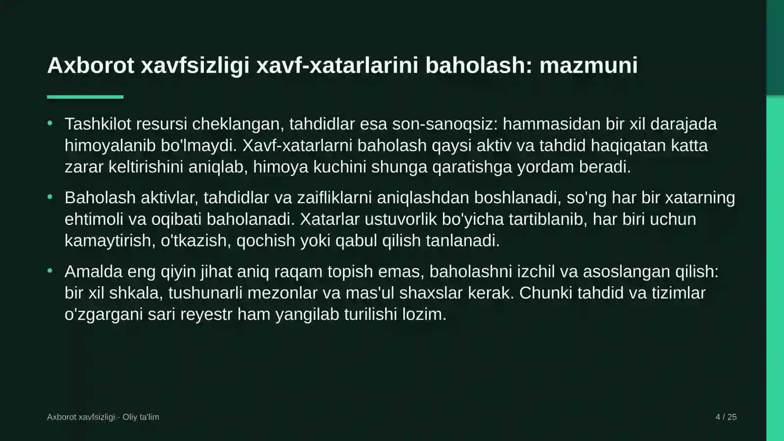 buxgalteriya xizmatlarida axborot xavfsizligi xavf xatarlarini baholash 7918 4