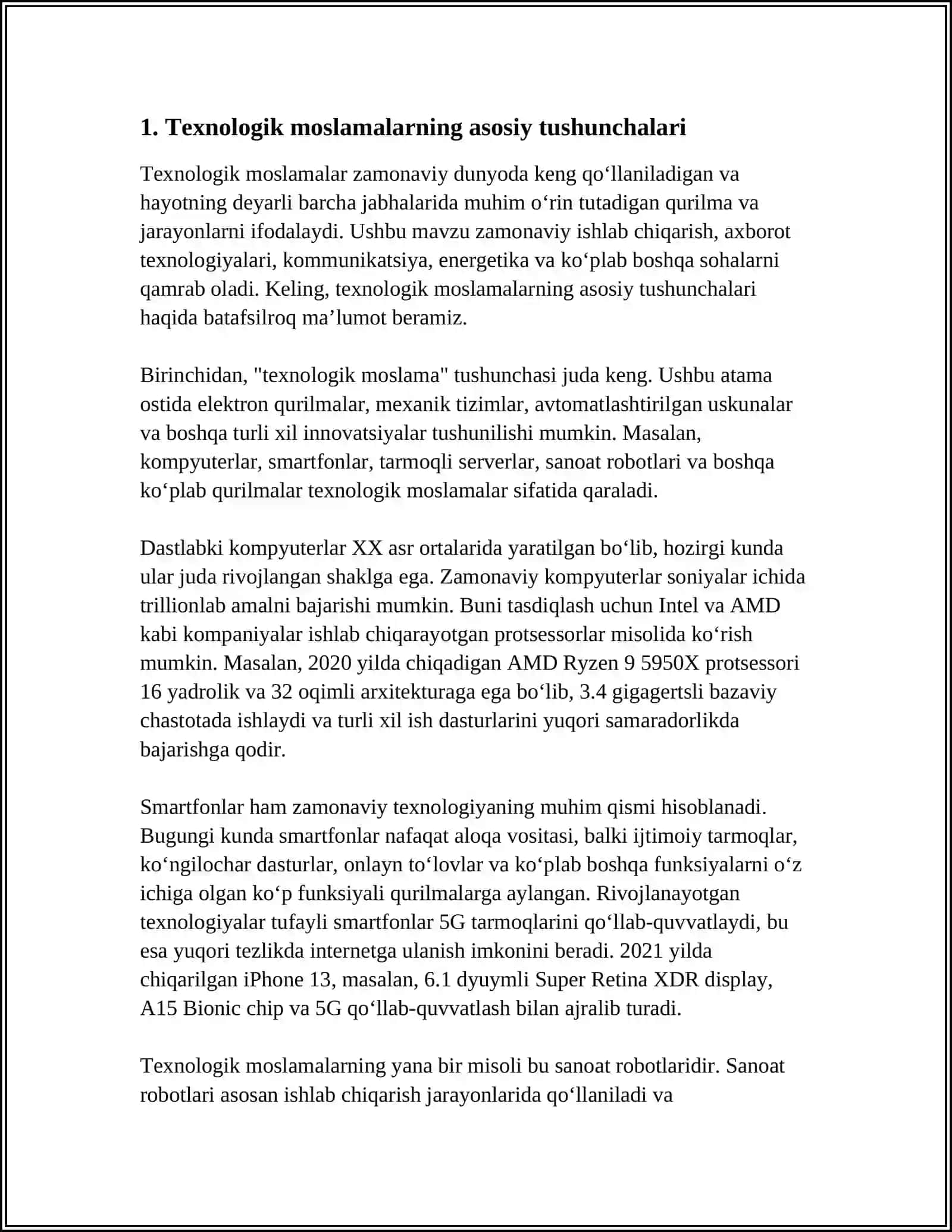 TEXNOLOGIK MOSLAMALARNI VAZIFALARI VA TASNIFLANISHI 4