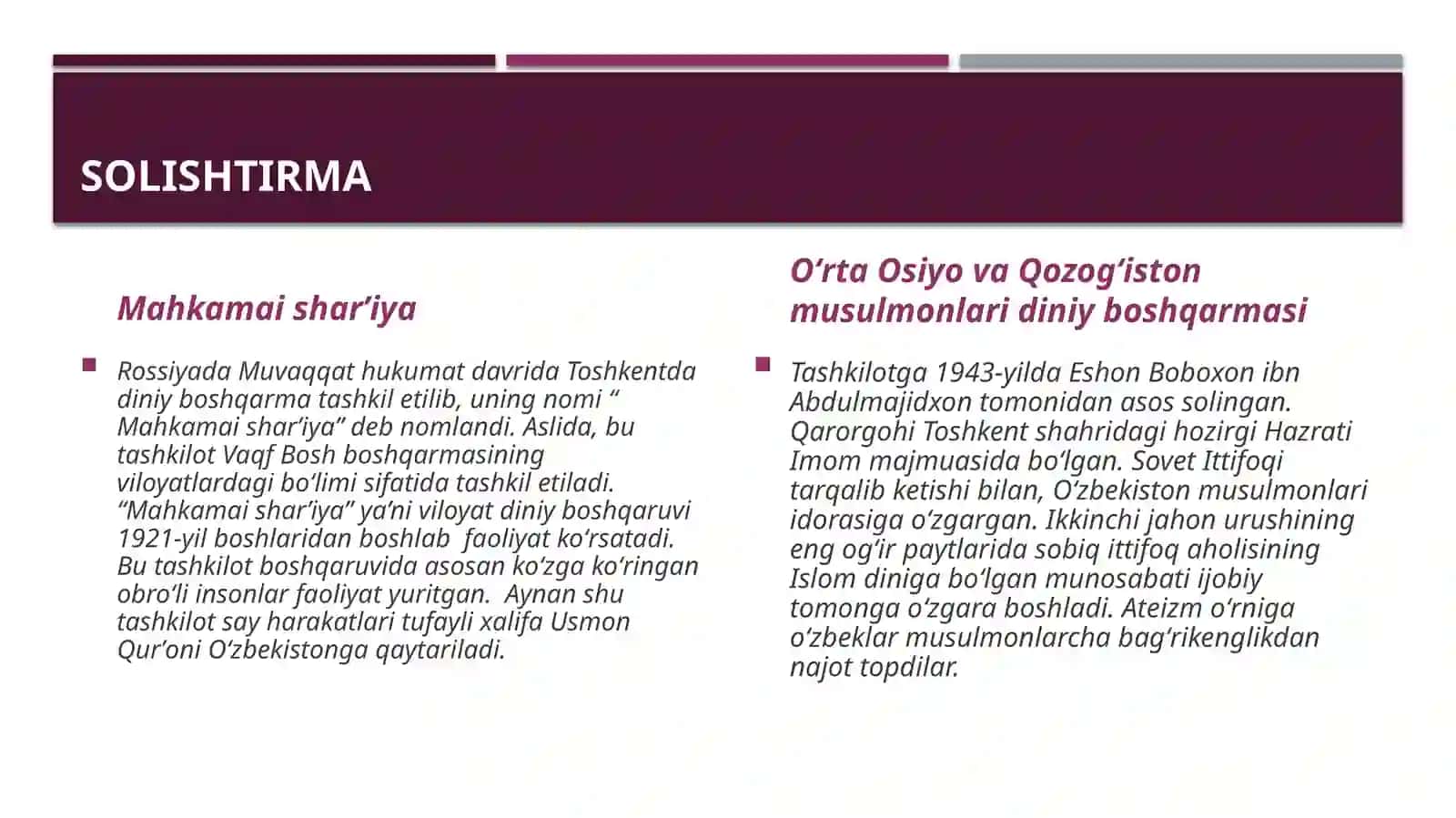 Sovet hokimiyatining Islom diniga boʻlgan munosabati 4