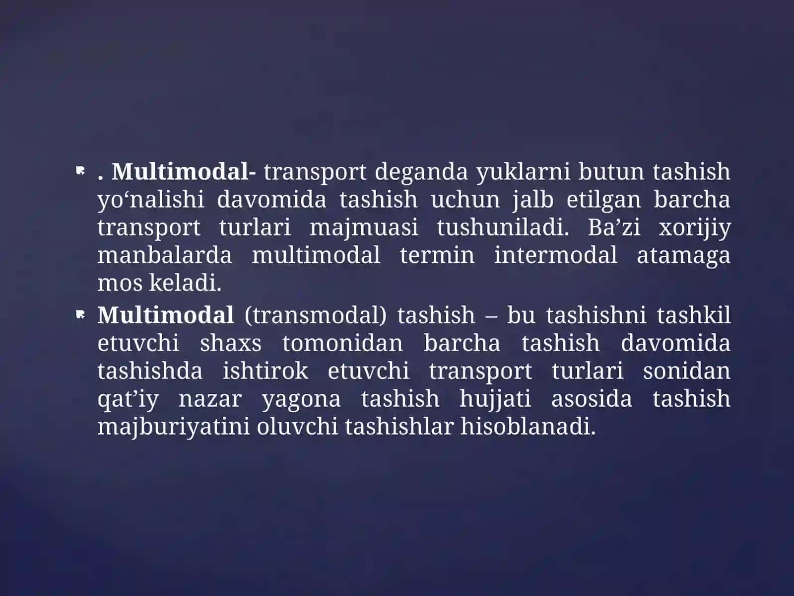 MULTIMODALTASHUVLARNINGUMUMIYTASNIFI 4