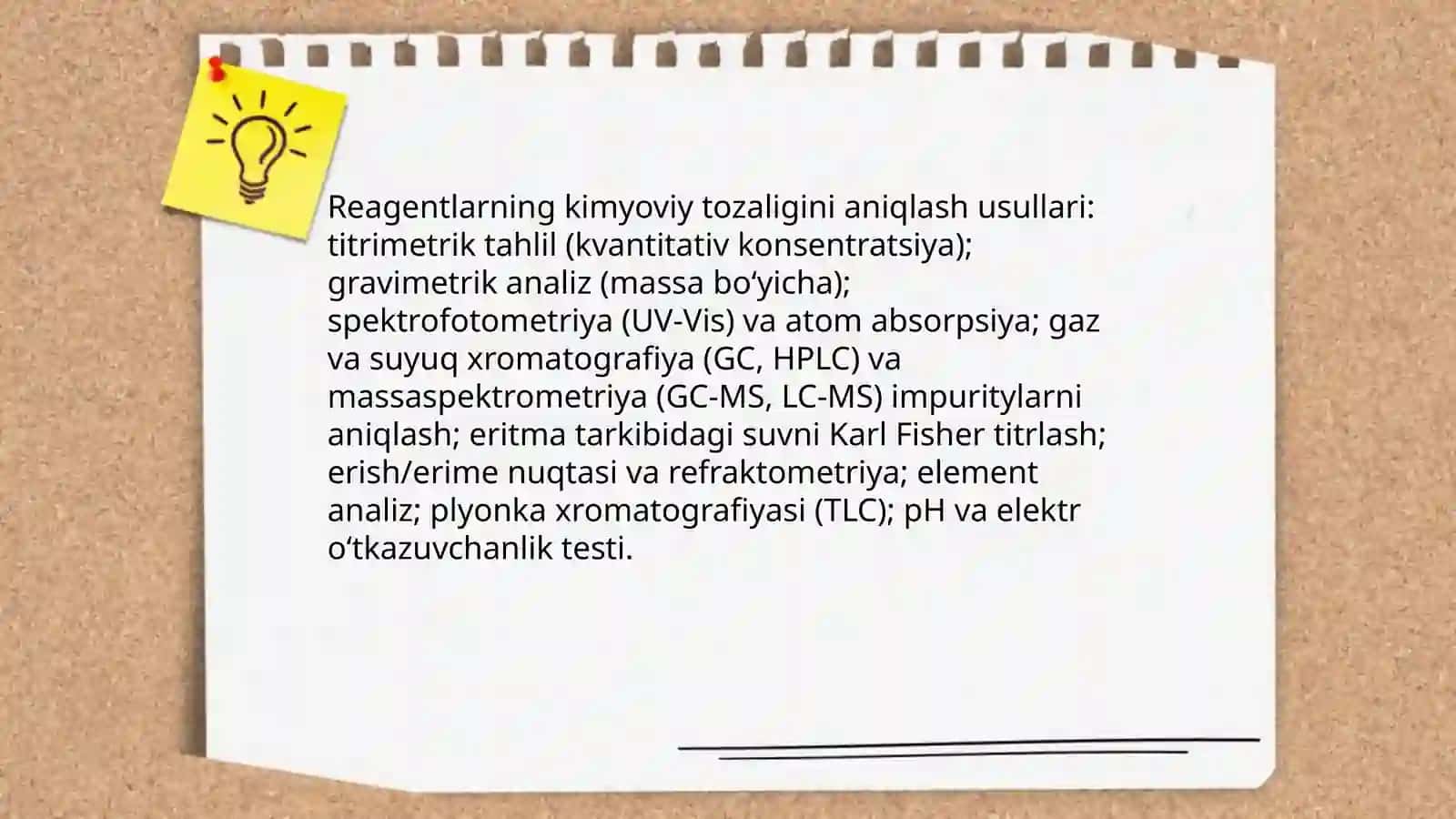 SUD-KIMYO TAHLILLARIDA ISHLATILADIGAN REAKTIVLAR YA ULAR TOZALIGINI TEKSHIRISH 4