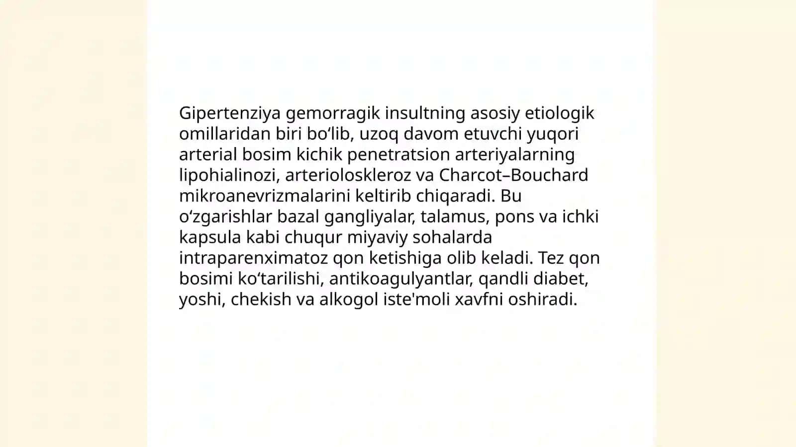 Gemorragik insult Etiologiyasi patogenezi klinikasi 4