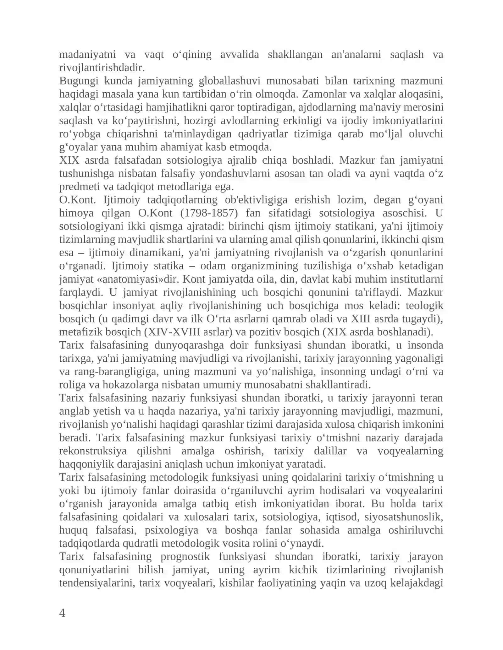 TARIX FALSAFASI VA FALSAFA TARIXI UYG'UNLIGI mavzusida bir soatlik dars ishlanma 4