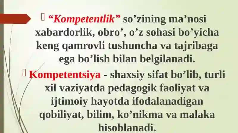 KOMPETENTSIYA TUSHUNCHАSI VАTURLАRI 4