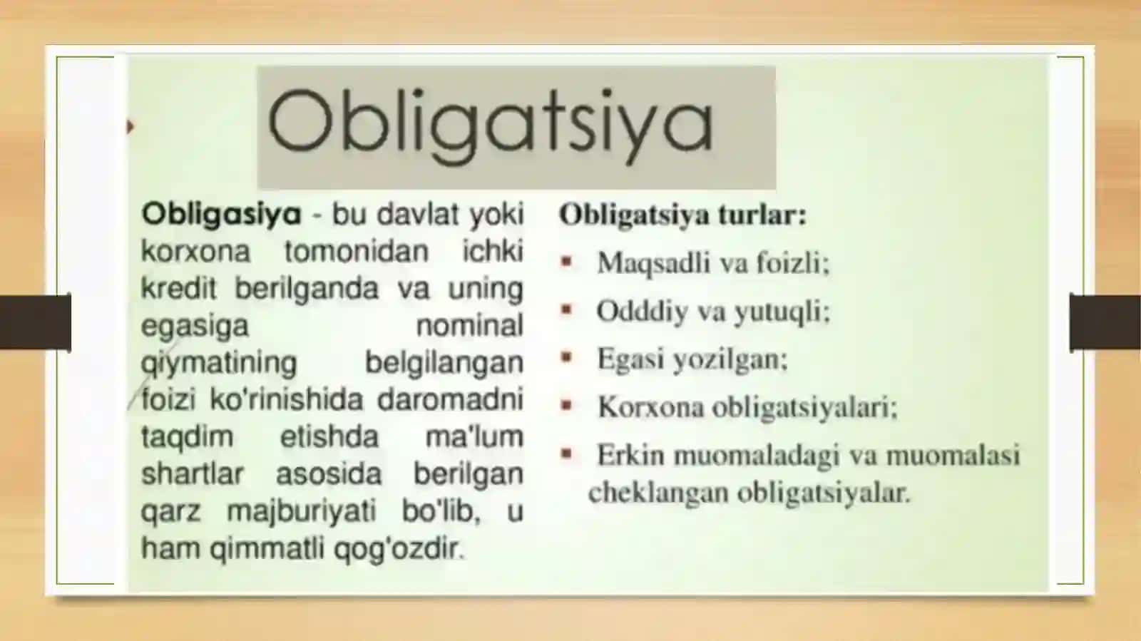 Obligatsiyalarni baholash va ularning o‘ziga xos xususiyatlari 4