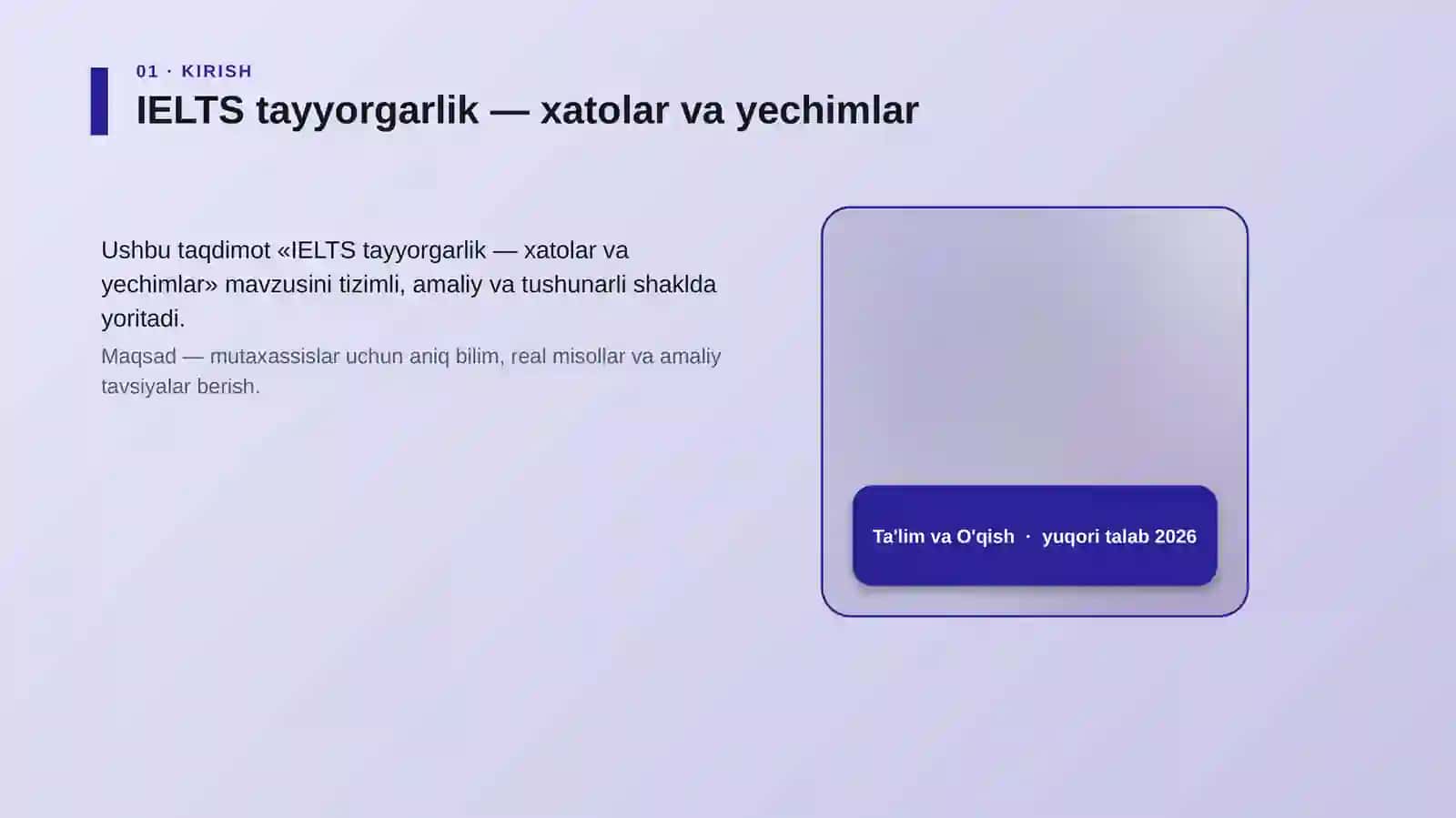 IELTS tayyorgarlik — xatolar va yechimlar 4