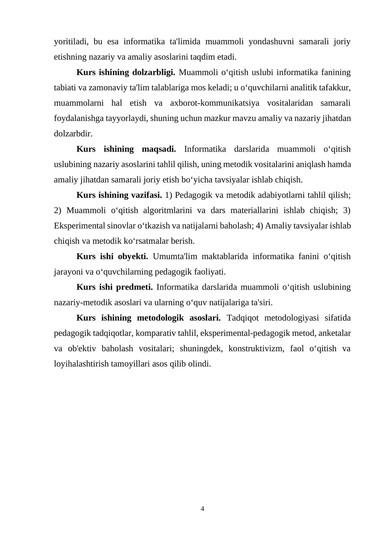 Muammoli O‘qitishning Nazariyasi va Informatika Faniga oid Xususiyatlari 4