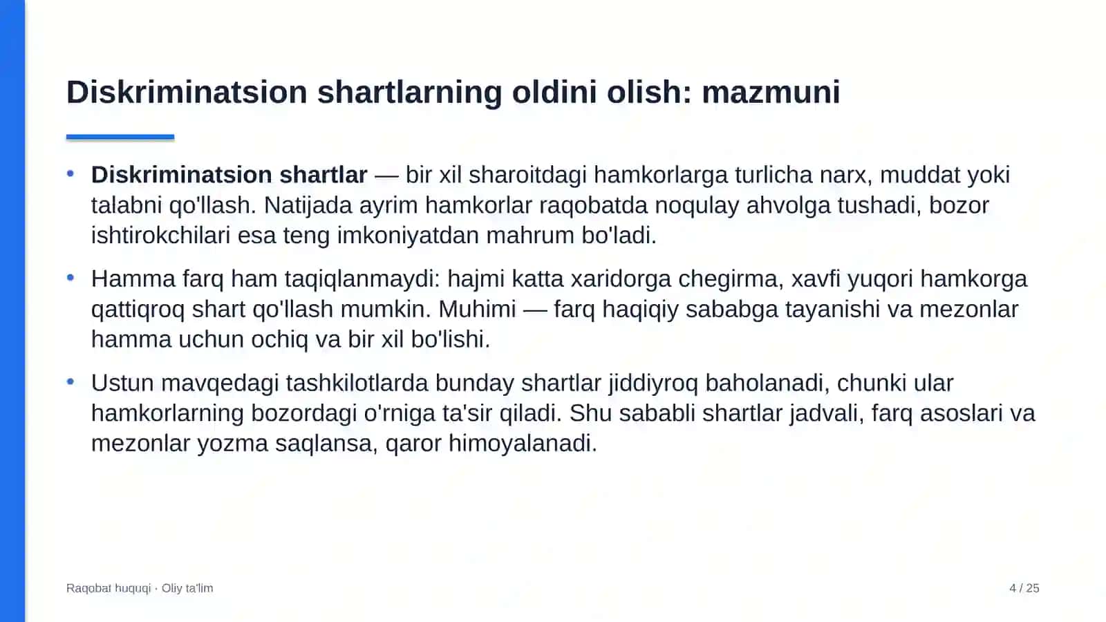yangiliklar saytlarida diskriminatsion shartlarni qo'llashning oldini olish 4397 4