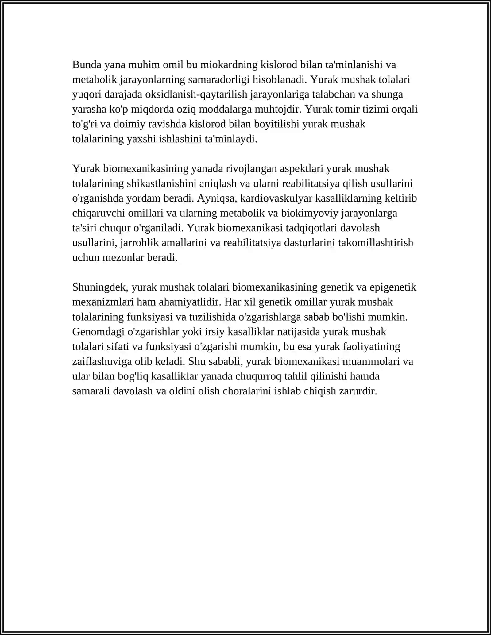 Yurak biomexanikasi elementlari 4