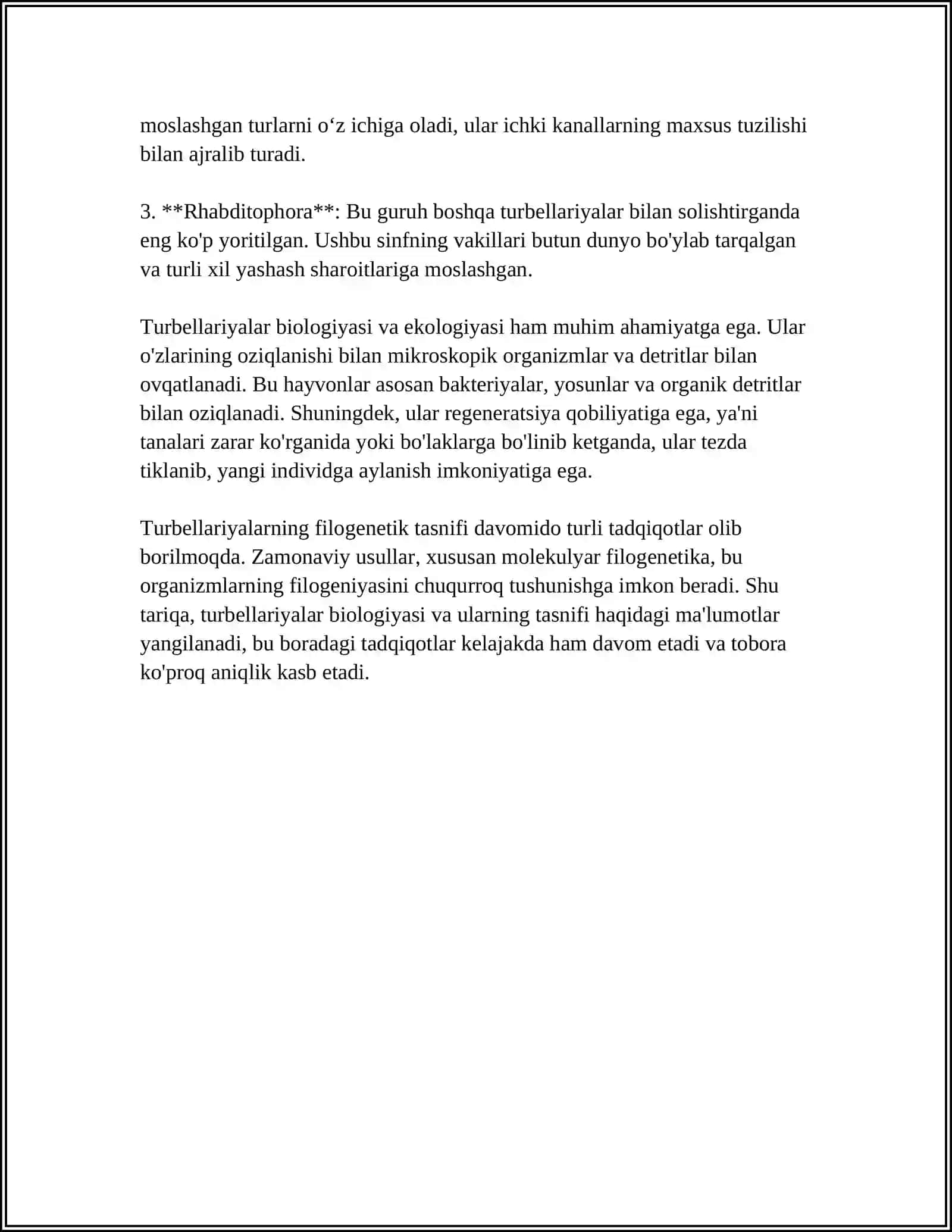 TURBELLARIYALAR FILOGENIYASI 4