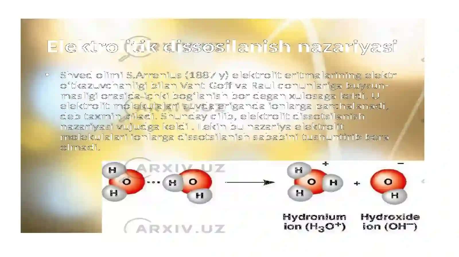Organizmning biologik suyuqliklari: Elektrolitik va noelektrolitlar eritmalar sifatida 4