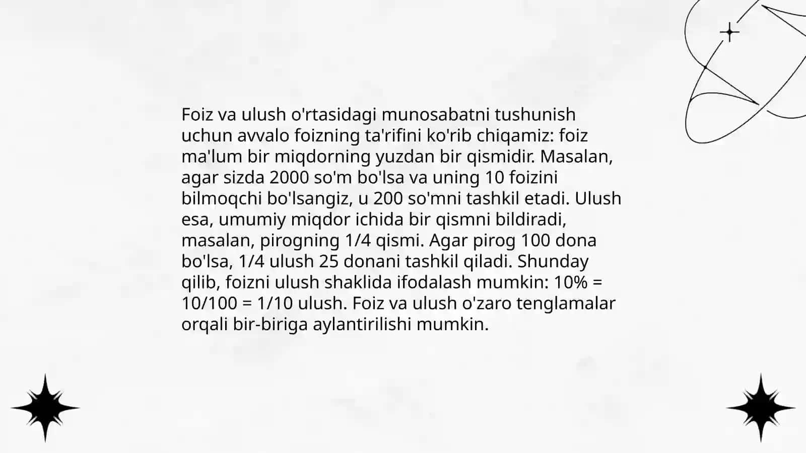 Foiz da matnli masalalar 4