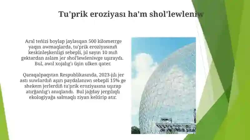 Global' isınuw ha'm klimat o'zgerisler 4