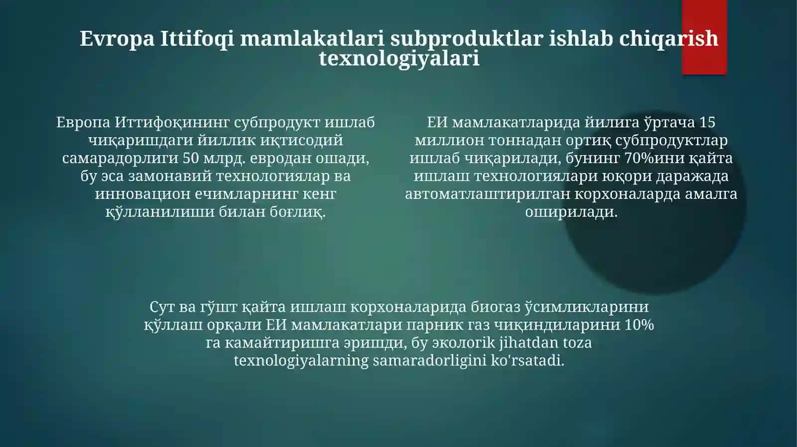 Submahsulotlarini ishlab chiqarish texnologiyasi 4