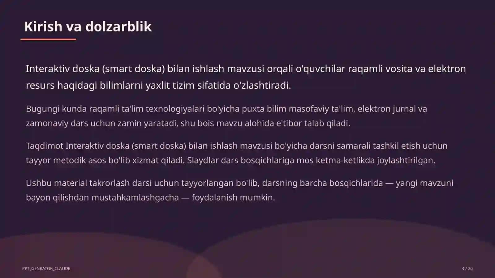 Interaktiv doska (smart doska) bilan ishlash 4