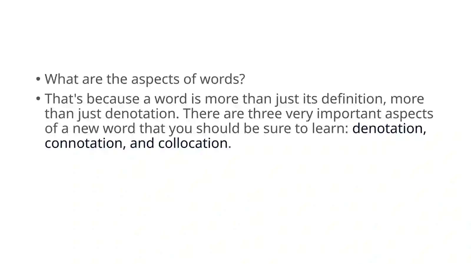 Dictionary aspects 4
