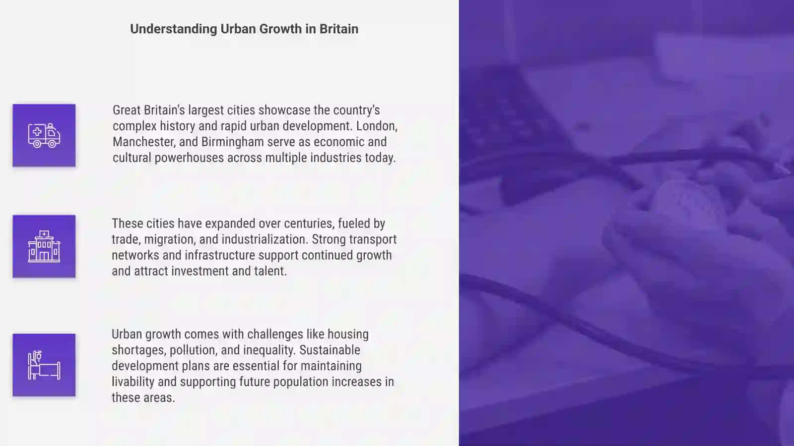 The largest cities of Great Britain 4
