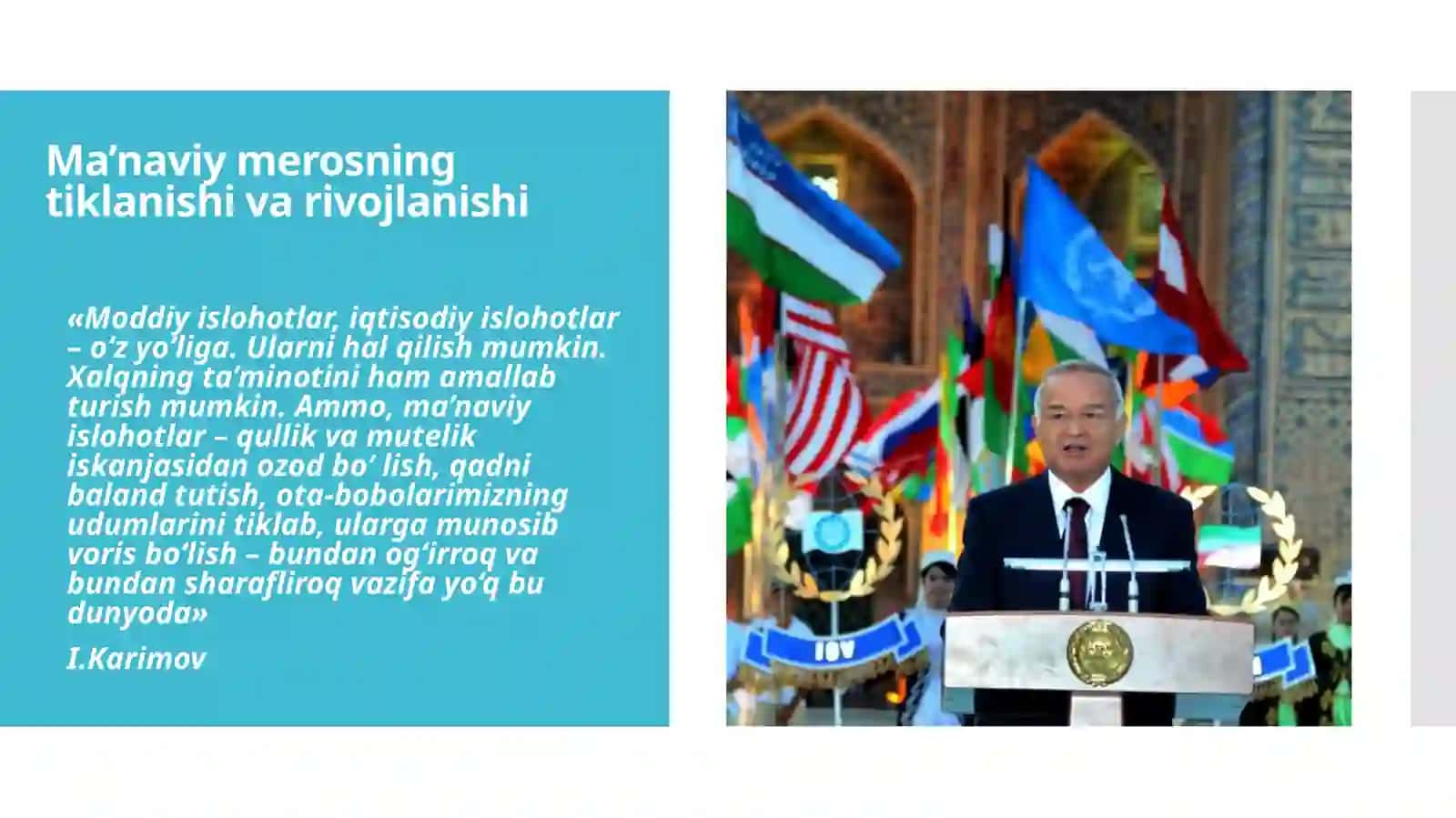 MUSTAQILLIK YILLARIDA O‘ZBEKISTONDAGI MA’NAVIY VA MADANIY TARAQQIYOT 4