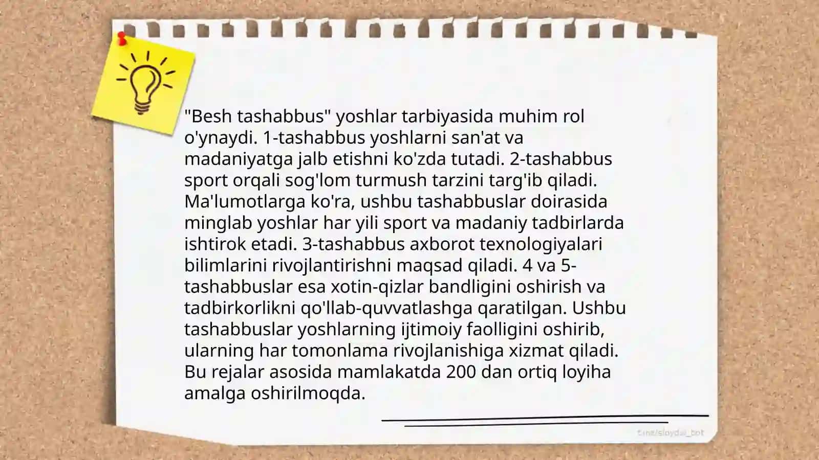 Besh tashabbus va uning yuksak maʼnaviy madaniyatini taʼminlashdagi oʻrni 4