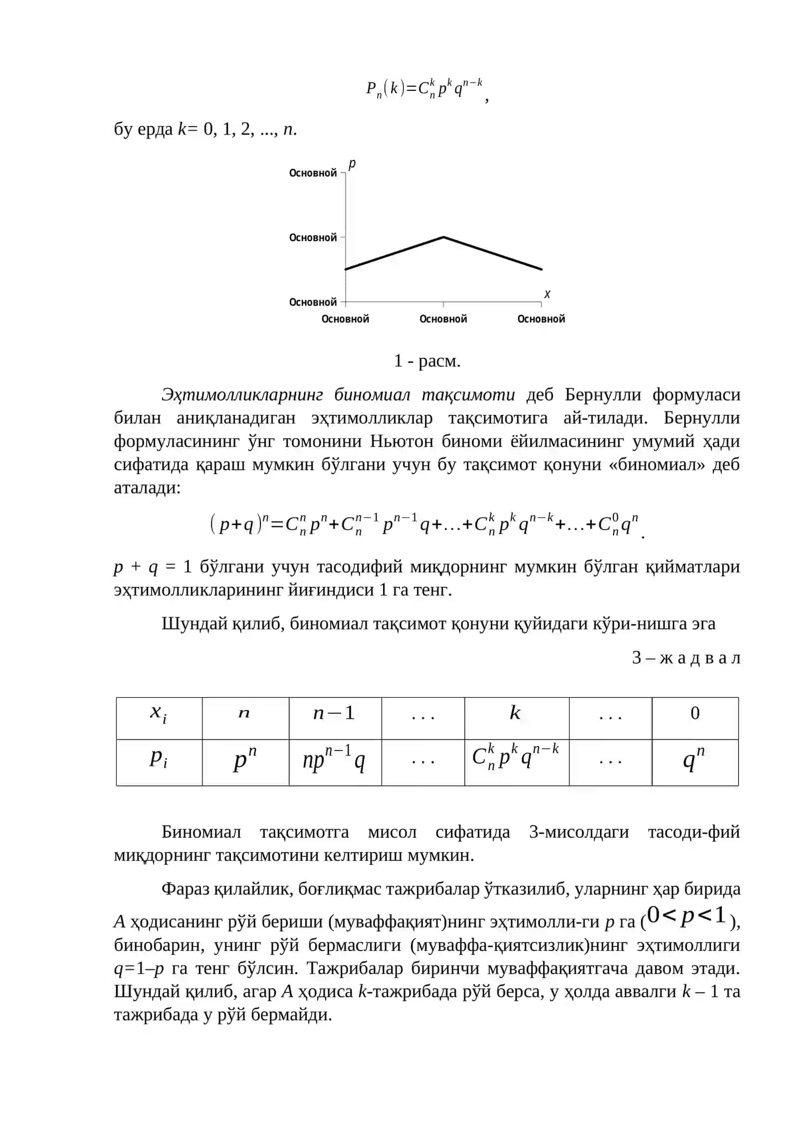 Тасодифий микдорлар. Тасодифий микдор турлари 4