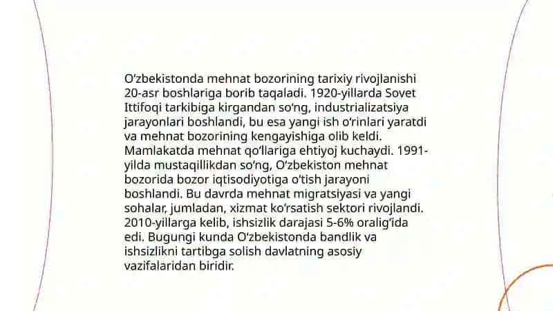 O‘zbekiston Respublikasida mehnat bozorining shakllanishi va ishsizlikning o‘ziga xos xususiyatlari 4