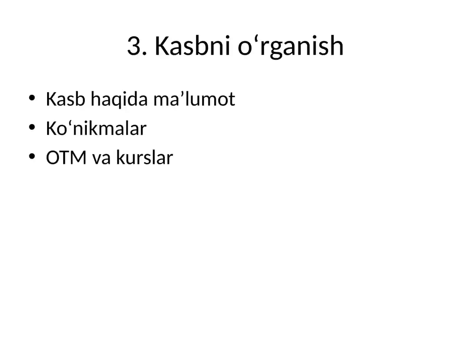 Individual Kasbiy Rivojlanish Xarita 4