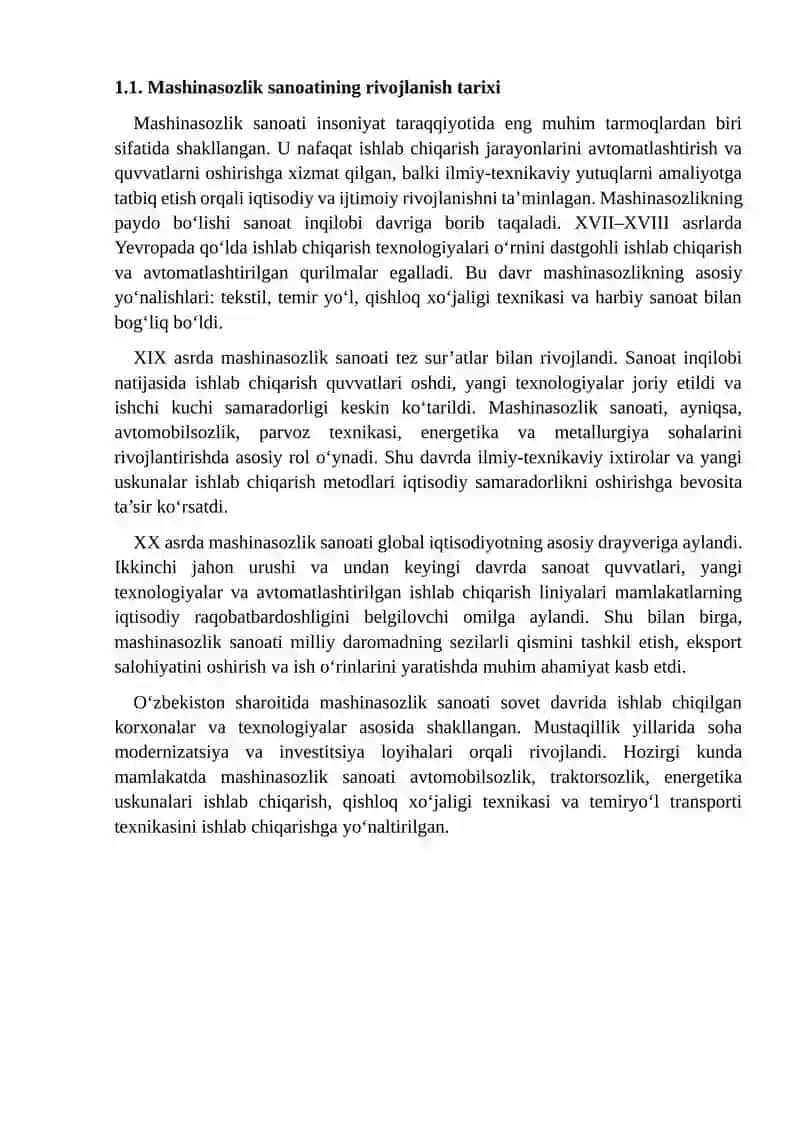Mashinasozlik sanoatining iqtisodiy samaradorligini oshirish 4