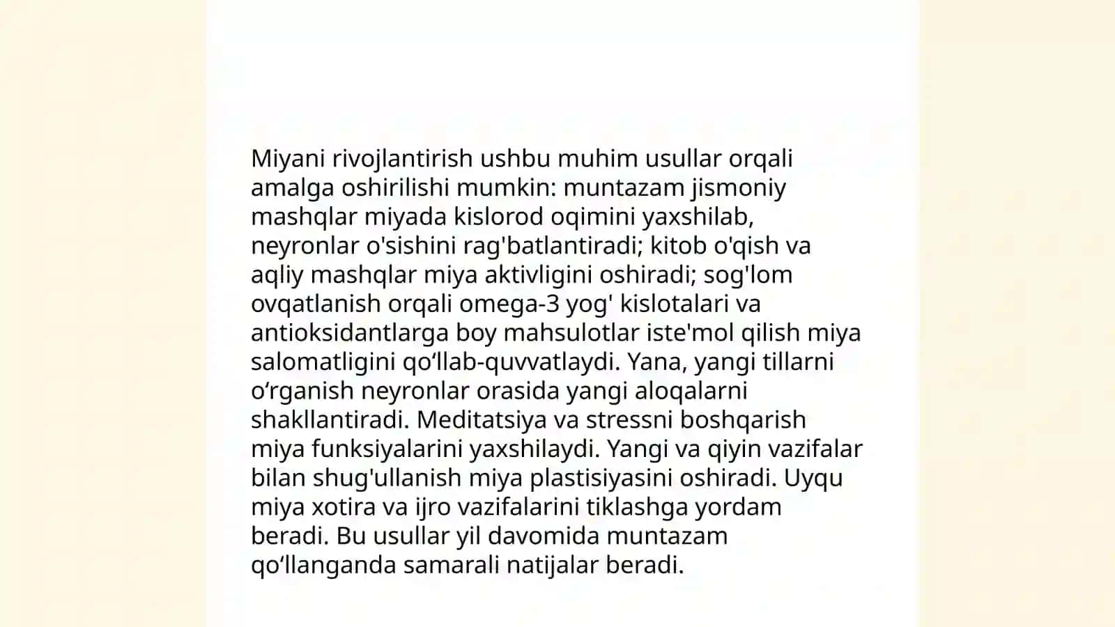 Miya va psixika funksiyalari. Xarakat inson faoliyatining birligi sifatida 4