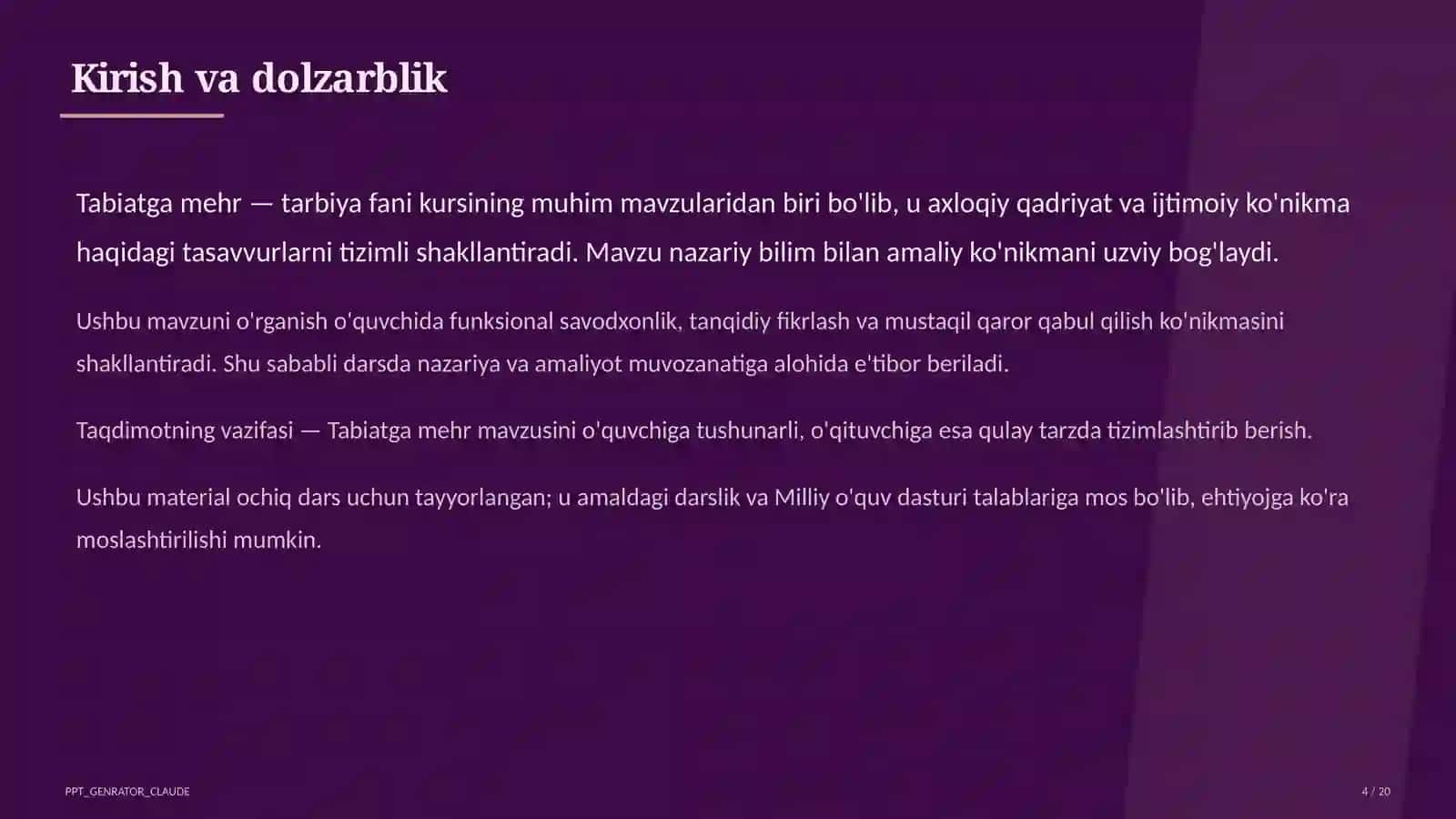 Tabiatga mehr (3-sinf) 4