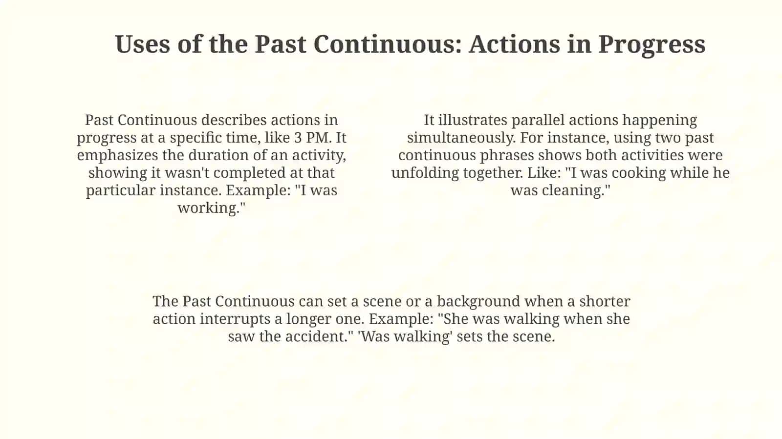 Past Continuous 4