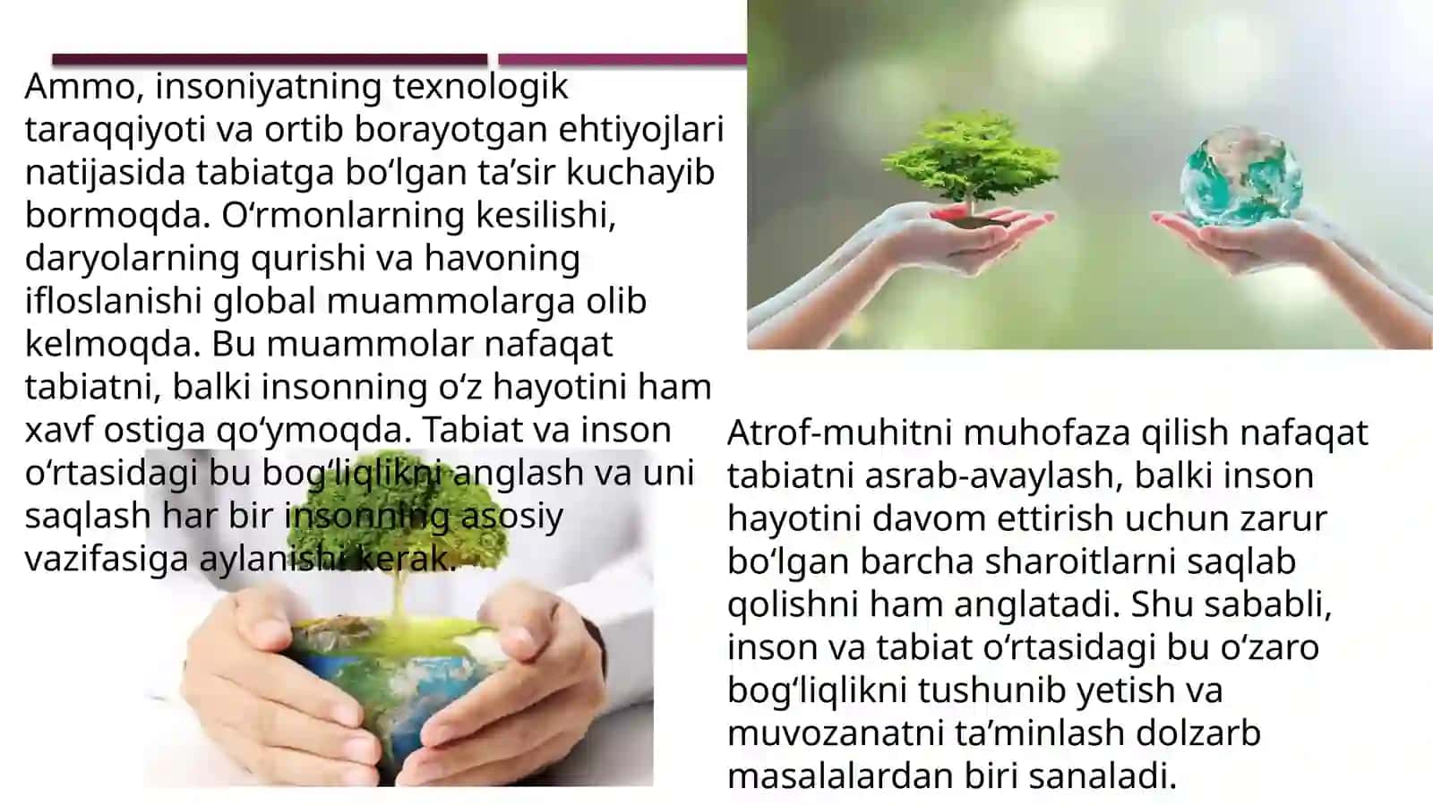 Atrof muhitnimuhofaza qilish bo’yicha tadbirlar 4