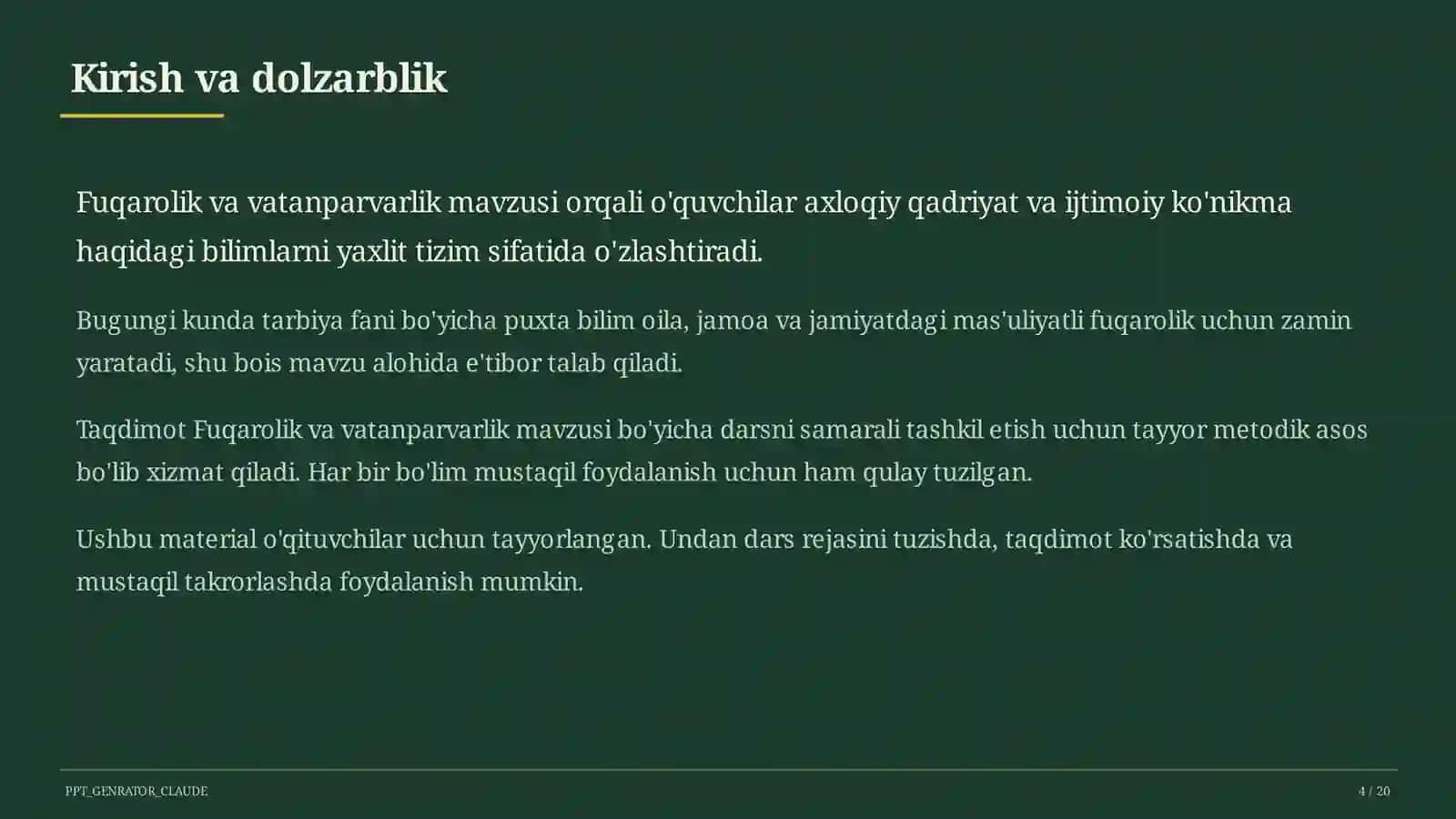 Fuqarolik va vatanparvarlik (8-sinf) 4