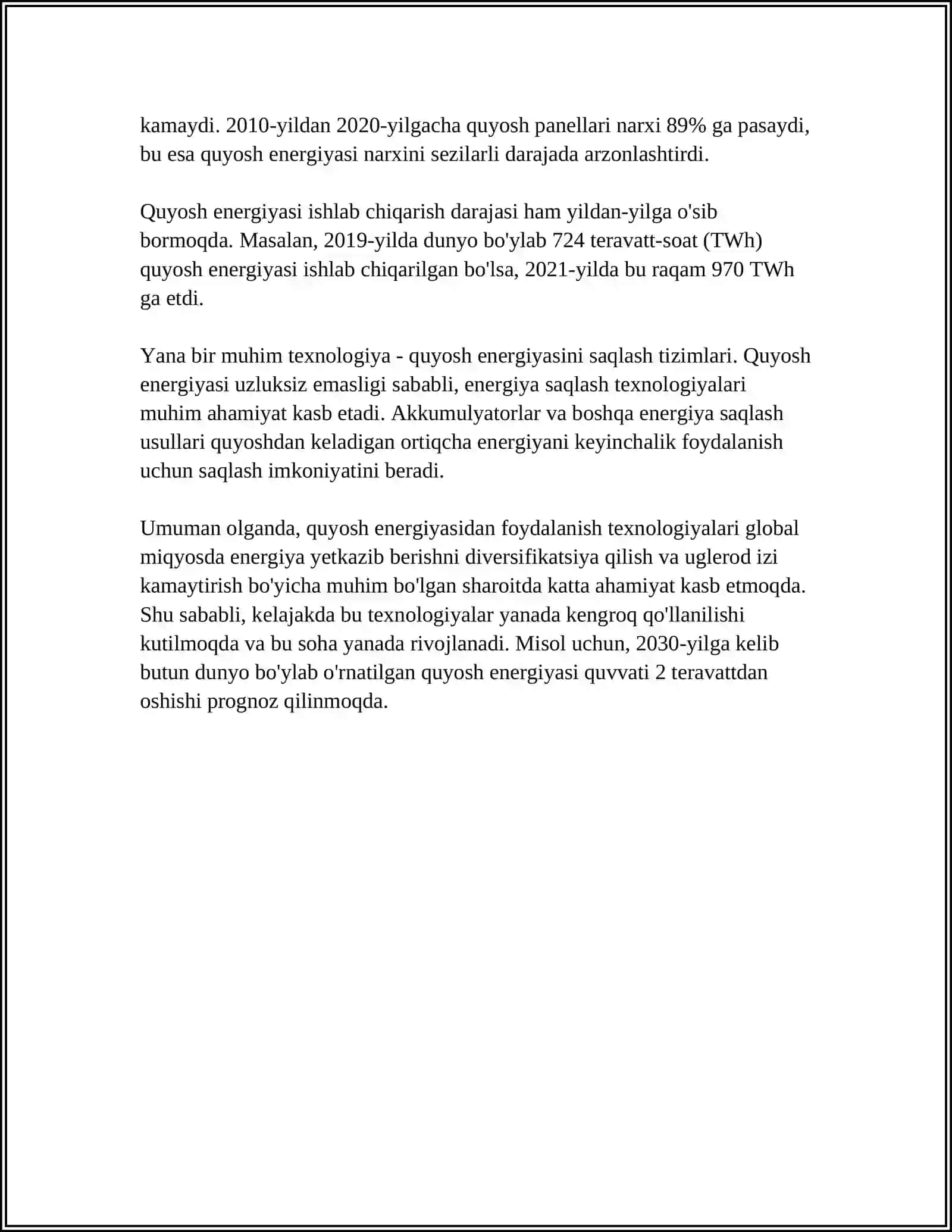 KIMYOVIY TEXNOLOGIYADA YANGI ENERGIYA MANBALARINI ISHLAB CHIQARISH TEXNOLOGIYALARI 4
