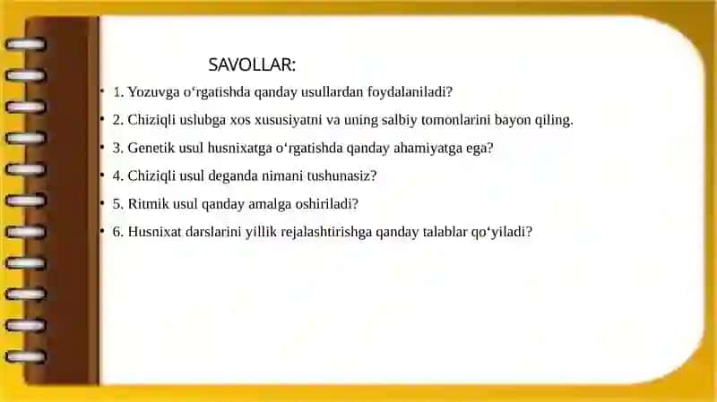 Ona tili oʻqitish metodikasi 4