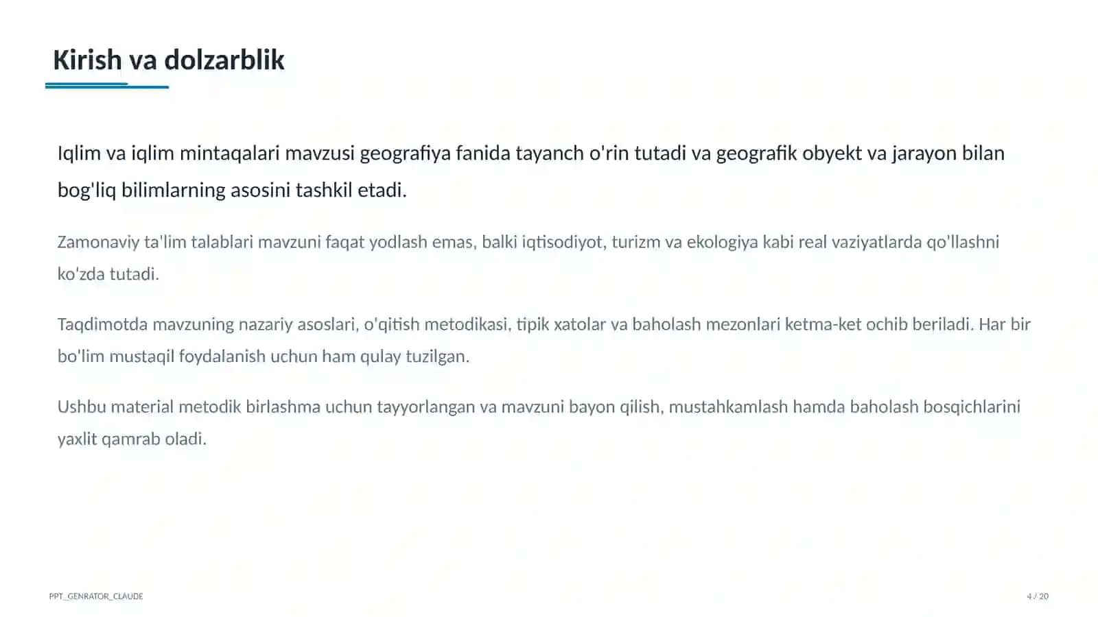 Iqlim va iqlim mintaqalari (6-sinf) 4