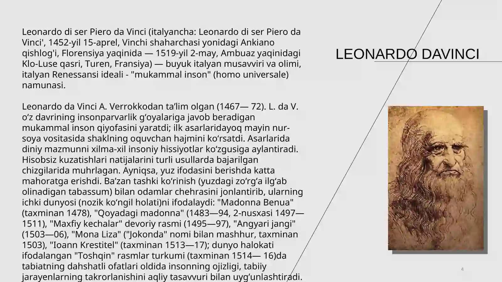 DONATELLA, LEONARDO DAVINCI VA KARAVDJO IJODI 4