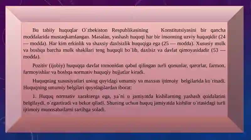 HUQUQ TUSHUNCHASI BELGILARI MOHIYATI VA PRINSIPLARI 4
