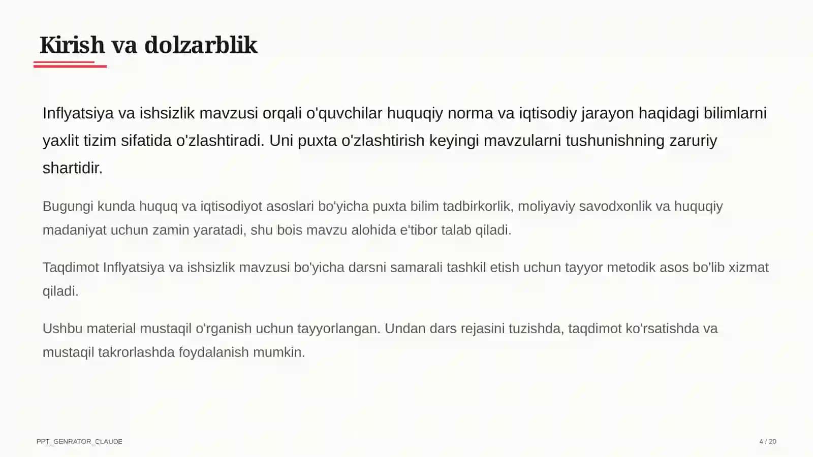 Inflyatsiya va ishsizlik (11-sinf) 4