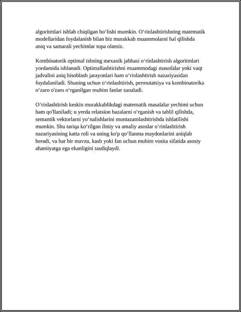 Oʻrinlashtirish (permutatsiya) tushunchasi va belgilanishi 4
