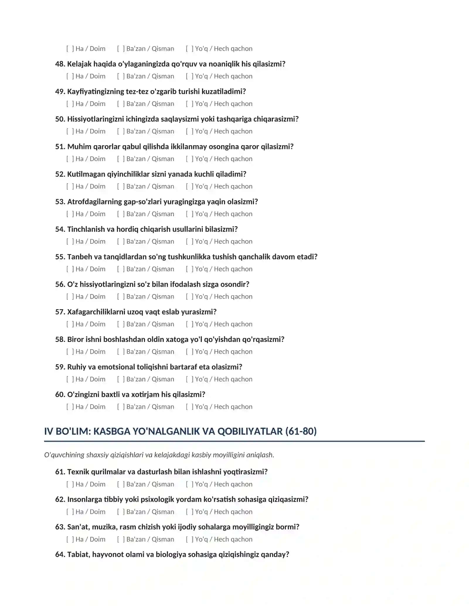 Maktab maslahatchisi 100ta test 4