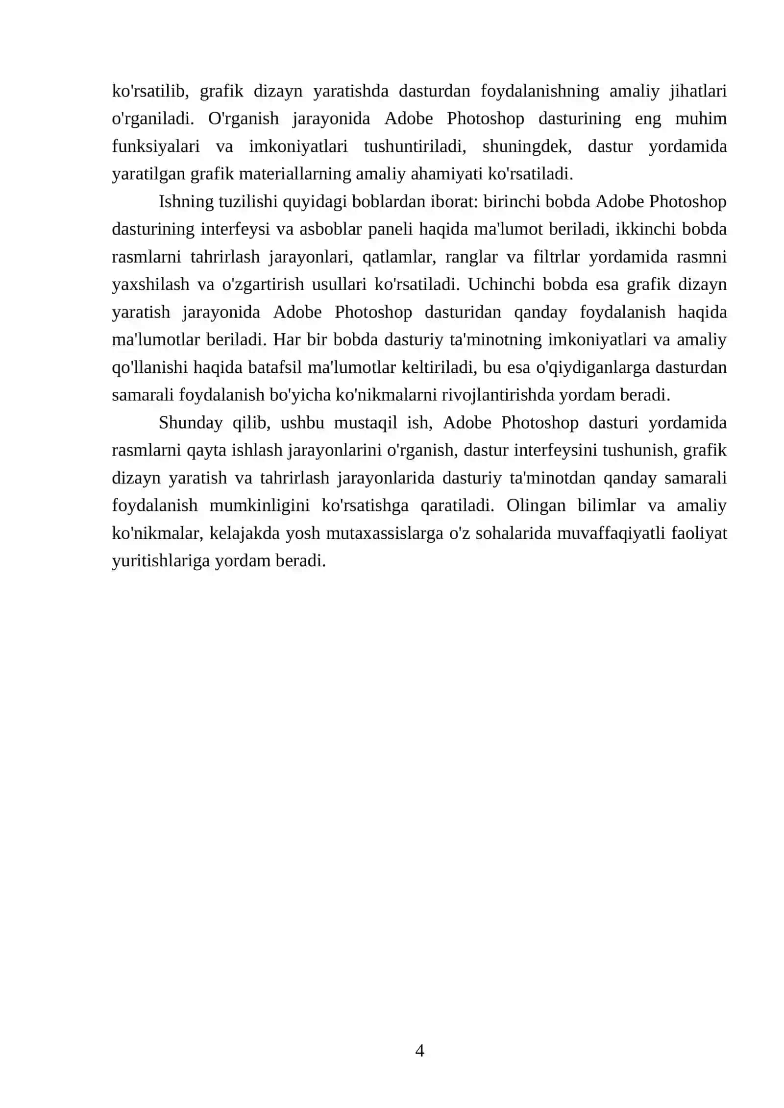 Adobe Photoshop dasturi yordamida rasmlarni qayta ishlash 4