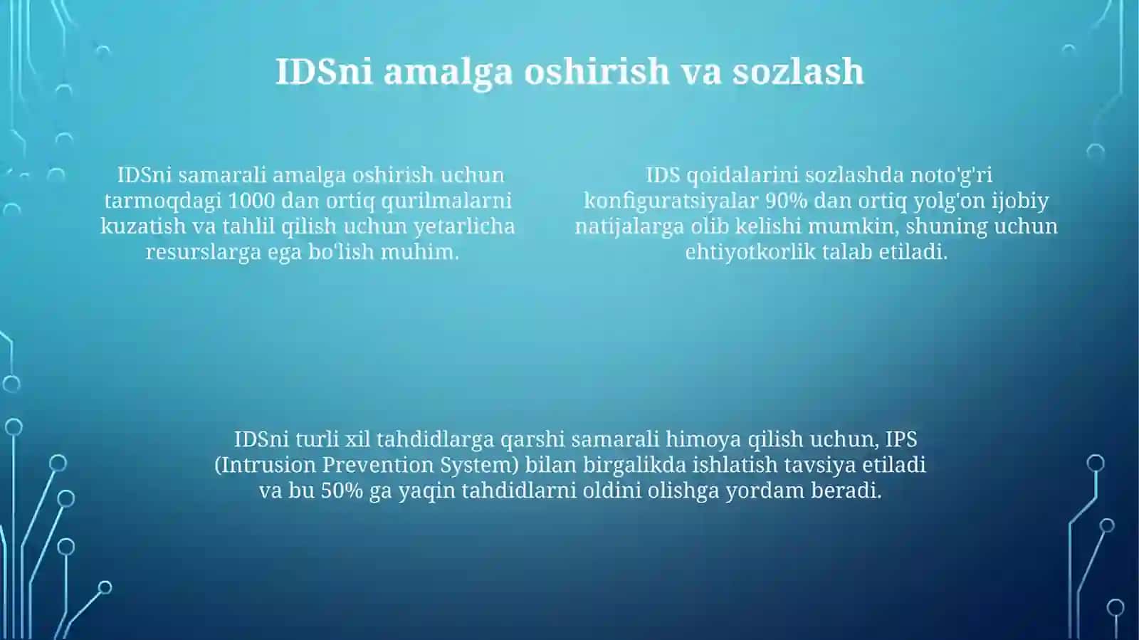 IntruziyanianiqlashtizimlarivatarmoqxavfsizligiHujumlarnianiqlashvaulargaqarshichoralar 4