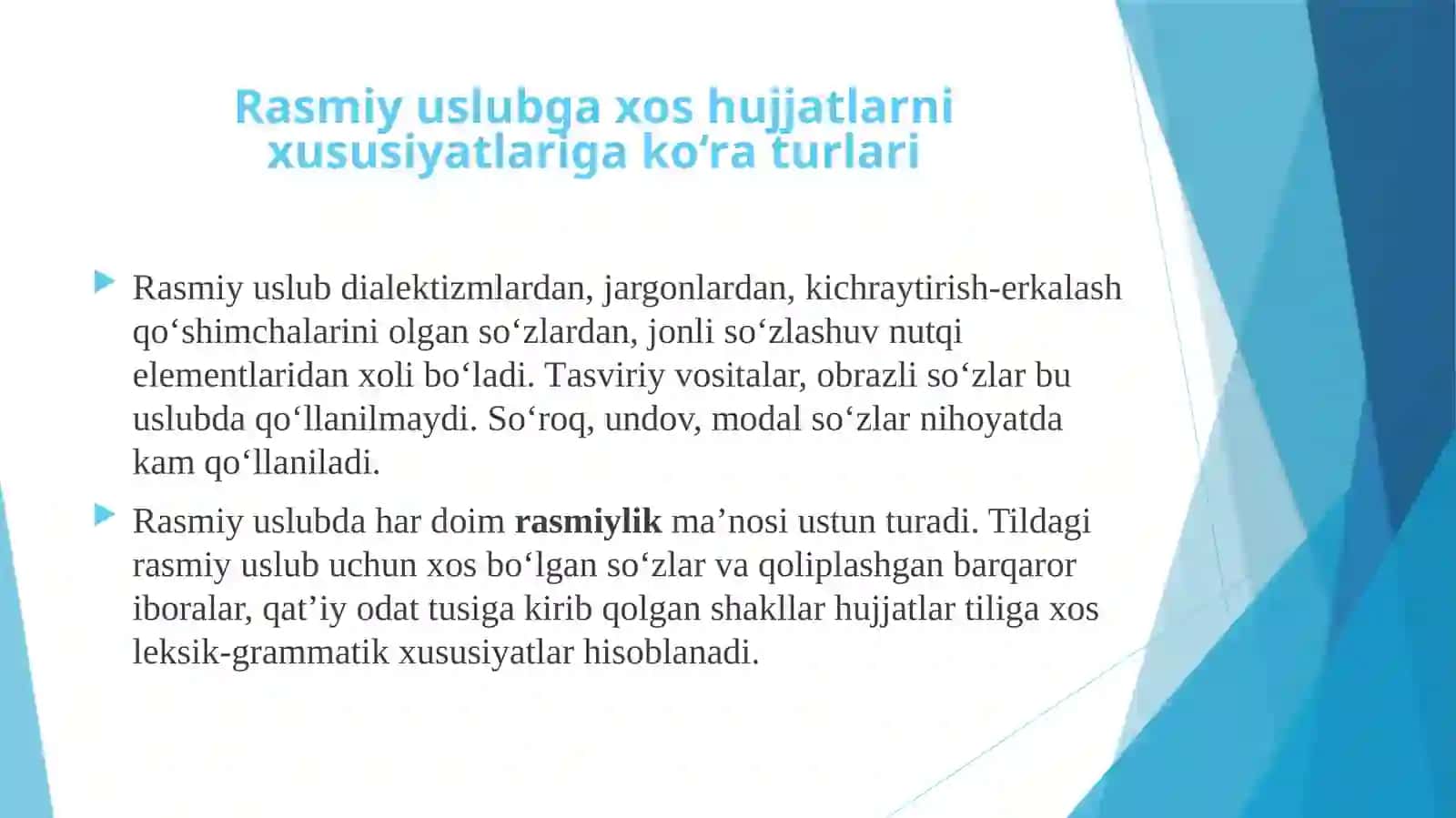 Rasmiy uslubda yuridik matn tuzish 4