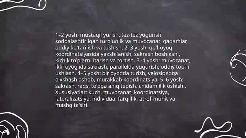 Maktabgacha yoshdagi bolalarda jismoniy rivojlanish bosqichlari va ularning hususiyatlari 4
