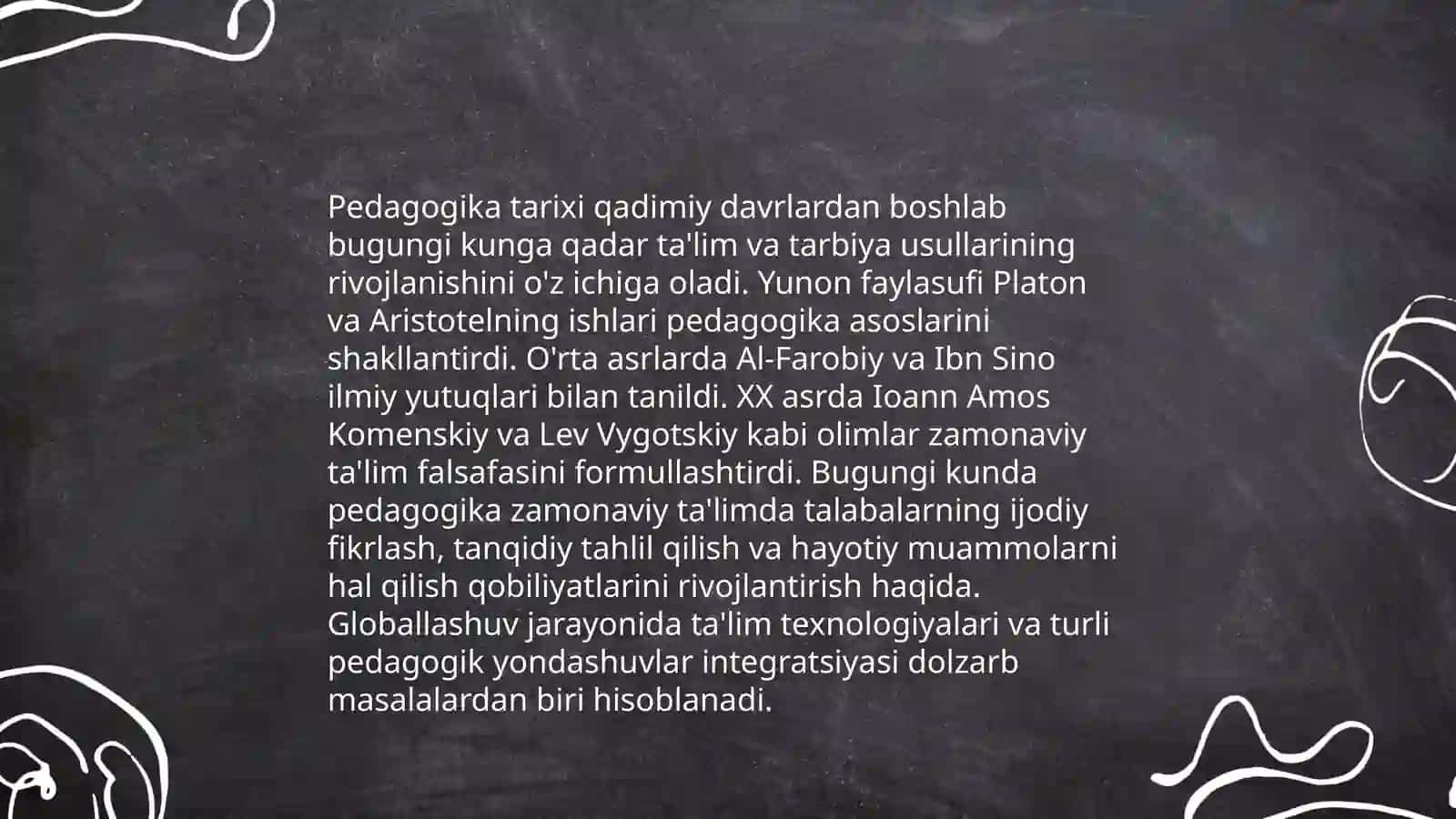Bo'lajak oʻqituvchilarni pedagogik faoliyatiga tayyorlashda " Pedagogika nazariyasi va tarixi" fanining oʻrni va roli 4