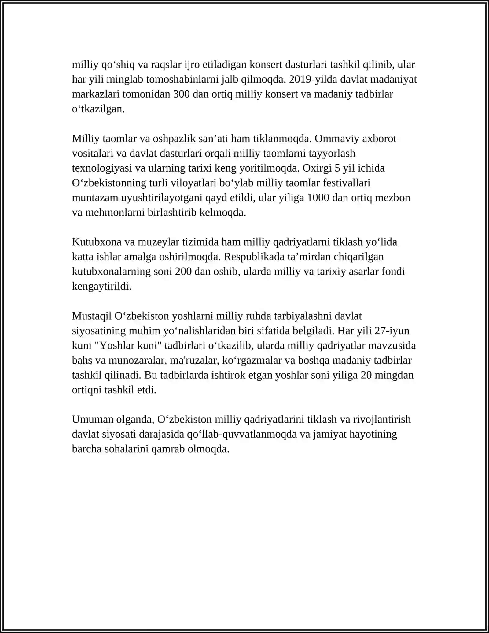 YANGI ÒZBEKISTONDA AMALGA OSHIRILAYOTGAN MANAVIY ÒZGARISHLAR 4