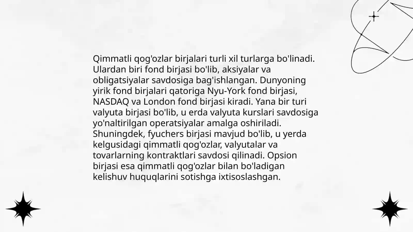 Qimmatli qog'ozlar bozorida savdo jarayonlari 4